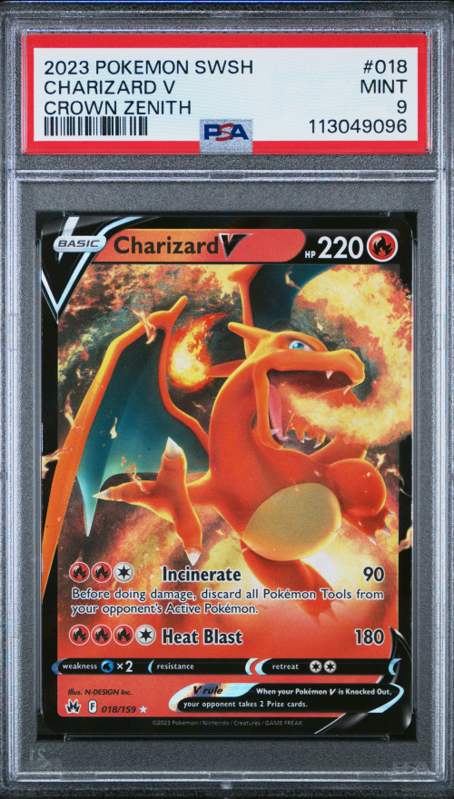 PSA 9 Chrizard V Crown Zenith