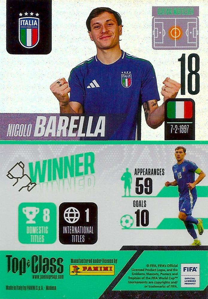 197 - Nicolò Barella - Italy - Winner - Görsel 2